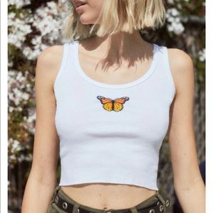 Brandy Melville butterfly crop top